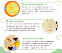 Декоративно-развивающие панели + Настенная развивающая панель "Гусеница" с интерактивными элементами, мягкий полимер