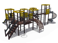 Детские уличные комплексы + Игровой комплекс серии Геометрия, Н-1500 и 2000 ДИО 09080