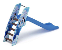 Детские горки + Горка пластиковая - ИО 42.01.01-01 - (голубой скат) Н-1200 (Снежная королева)