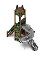 Детские уличные комплексы + Буровая (Изумруд) труба винтовая Н 2000, горка 750, Н 2000, ДИК 2.28.02-02