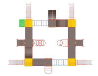 Детские уличные комплексы + Детский игровой комплекс «Остров детства» H=1200 ДИК 27-801