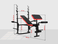 Скамьи + Скамья силовая со стойками UNIX Fit BENCH 120P