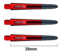 Аксессуары для игры в дартс + Композитные хвостовики Winmau Vecta (Medium) красного цвета