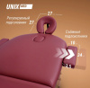 Массажные столы складные + Массажный стол UNIX Comfort 3 Section Burgundy