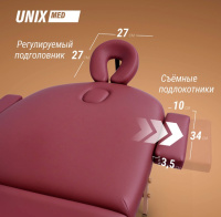 Массажные столы складные + Массажный стол UNIX Comfort 3 Section Burgundy