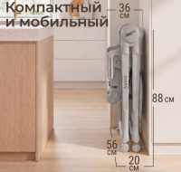 Детские стульчики и кресла + Стул для кормления UNIX Kids Torino светло-серый