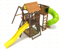 Детские уличные комплексы + Детская площадка IgraGrad Панда Фани Gride с трубой 2,1м