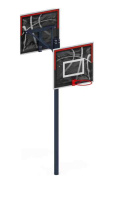 Баскетбольные стойки + Стойка баскетбольная комбинированная (черно-белый) - СО 2.70.03-02