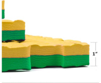 Напольные покрытия для зала + Будо-мат DFC 100 x 100 см, 20 мм, цвет желто-зеленый