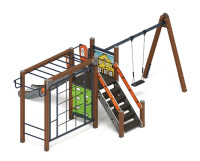 Детские уличные комплексы + Счастливое детство (Город) - ДИК 2.01.02-01 - Игровой комплекс H=1200