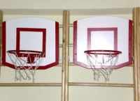 Аксессуары к дск + Щит баскетбольный с кольцом, навесной (на гимнастическую стенку)