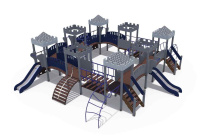 Детские уличные комплексы + Игровой комплекс Переходы (с 4-я горками Н-900) ДИО 13090.1