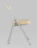 Складные стулья + Складной стул Джонни экокожа кремовый каркас металлик