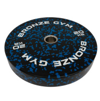Диски для штанг и гантелей + Диск бамперный BRONZE GYM камуфляж синий 20кг