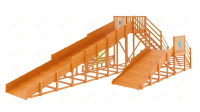 Детские горки + Зимняя горка "IgraGrad Snow Fox", скат 10 м (мод. 3)