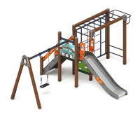 Детские уличные комплексы + Счастливое детство (Город) - ДИК 2.01.02-01 - Игровой комплекс H=1200