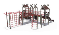 Детские уличные комплексы + Игровой комплекс серии Лесная долина Н-1200 ДИО 06040