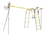 Детские спортивные комплексы для дачи + Дачный комплекс "Акробат 2" (без качелей) Romana 103.19.05 (серый/жёлтый)