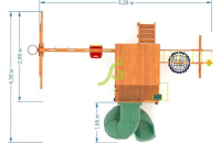Детские уличные комплексы + Детская площадка IgraGrad Крафт Pro 4 с трубой