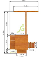 Детские уличные комплексы + Детская площадка IgraGrad Крафт Pro (окрашенная)