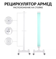 Облучатели рециркуляторы + Рециркулятор бактерицидный Армед 1-130 ПТ (белый)
