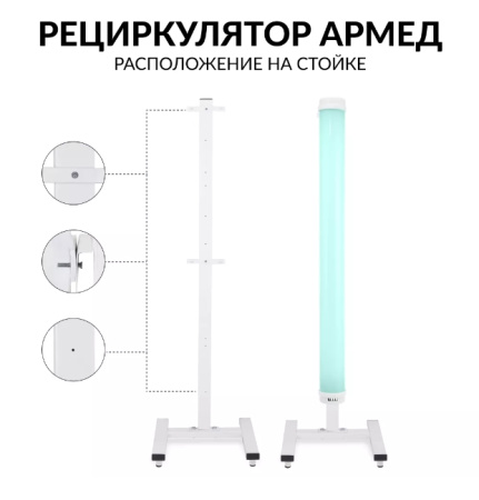 Облучатели рециркуляторы + Рециркулятор бактерицидный Армед 1-130 ПТ (белый)