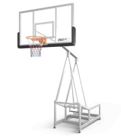 Мобильные баскетбольные стойки + Баскетбольная стойка UNIX Line B-Stand-TG PRO 72"x42" R45 H120-305 см