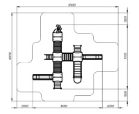 Детские уличные комплексы + Лукоморье - ДИК 2.25.08-01 - Игровой комплекс H=1200