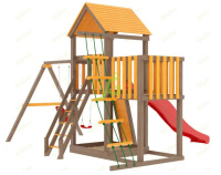 Детские уличные комплексы + Детская площадка IgraGrad Панда Фани с балконом