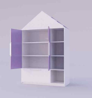 Детские шкафчики и стеллажи + Стеллаж «Город детства» с дверками