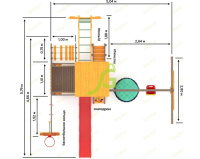 Детские уличные комплексы + Детская площадка IgraGrad Панда Фани с балконом мод.2