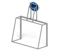 Ворота для мини-футбола + Ворота мини футбольные с баскетбольным щитом (синие) (с креплением сетки) - СО 2.60.05-03