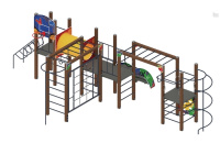 Детские уличные комплексы + Спортивная серия (Граффити) СК 2.01.03-01.1
