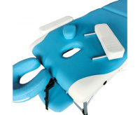 Массажные столы + Массажный стол DFC NIRVANA Elegant DELUXE, цвет голубой с бежевым