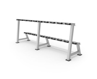 Стойки для гантелей, грифов и дисков + Стойка для хранения проф.гантелей DFC POWERGYM 12,5-50кг, 10 пар