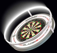 Аксессуары для игры в дартс + Профессиональное освещение с кольцом для мишени Winmau Plasma ICE Dartboard Light Bundle (Белое)