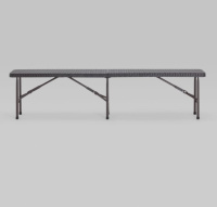 Складные стулья + Скамейка складная Кейт 180 коричневая