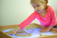 Песочная терапия + Световой стол из бука для рисования песком