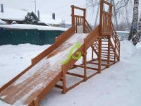 Детские горки + Зимняя горка "IgraGrad Snow Fox Start", скат 4 м