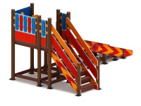 Детские горки + Горка Зима (под анкера) - ИО 49.01.01-10.И1 - Н=1500