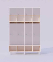 Детские шкафчики и стеллажи + Шкаф Порядок вещей с открытыми секциями (белый)