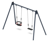Качели для детских площадок + Качели двойные М2 - ИО 12.М.01.02.03