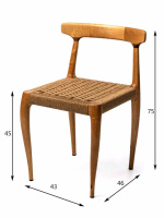 Киевницы, мебель, интерьер + Дизайнерский стул ручной работы с плетеным сиденьем