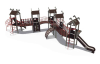 Детские уличные комплексы + Игровой комплекс серии Лесная долина Н-1200 ДИО 06070
