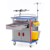 Тележки медицинские + Столик реанимационный, анестезиологический ET850-02 ТМ-021АН-00