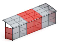 Теневые навесы, беседки + Навес для колясок (3 секции) МФ 743.01-02