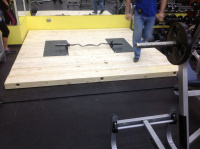 Помосты для пауэрлифтинга и тяжелой атлетики + Помост тяжелоатлетический (соревновательный) 3х3х0,12 рез. Амортизаторы 1,5х0,5х0,04м