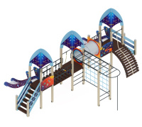 Детские уличные комплексы + Детский игровой комплекс «Космопорт» H=1200 ДИК 31-1411 (Космос)