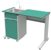Лабораторные столы + Стол лабораторный широкий  с одной мойкой и тумбой
