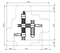 Детские уличные комплексы + Лукоморье - ДИК 2.25.08-01.С - Игровой комплекс H=1200